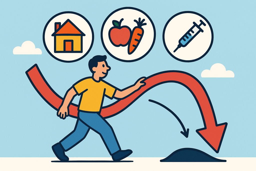 How to reverse falling healthy life expectancy: housing, nutrition education and vaccines